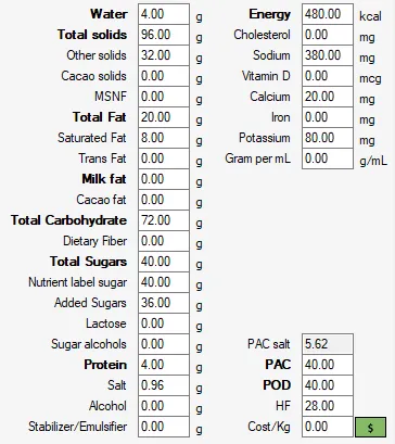 Screenshot: Ingredient Tutorial
