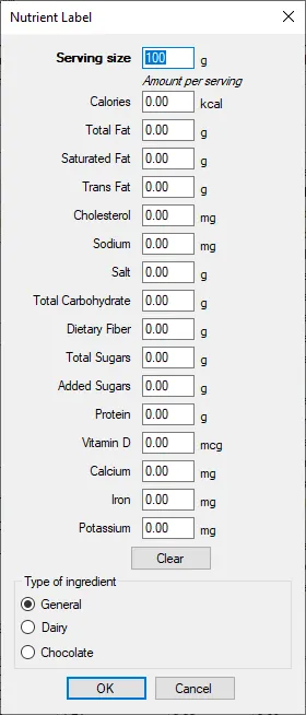 Screenshot: Ingredient Tutorial