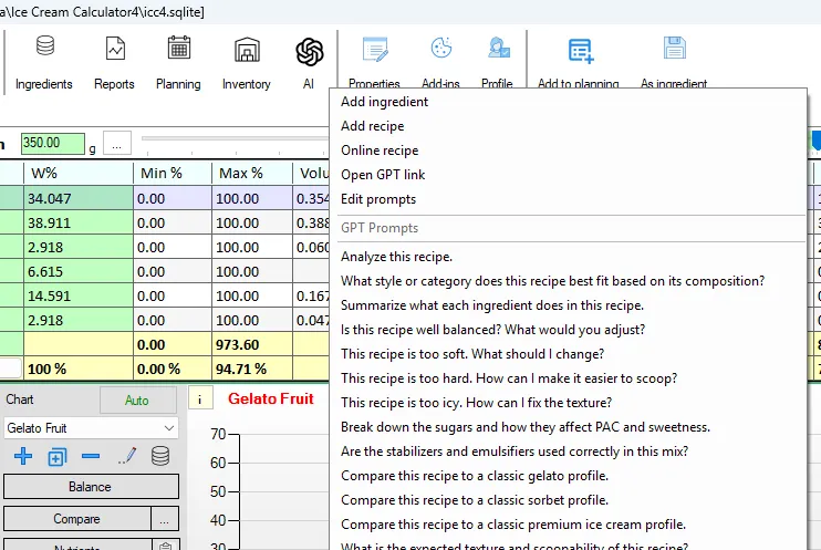 Screenshot: AI Meets Ice Cream Calc