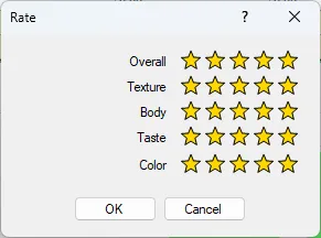 Screenshot: Rate Dialog