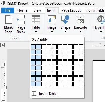 Screenshot: Reports
