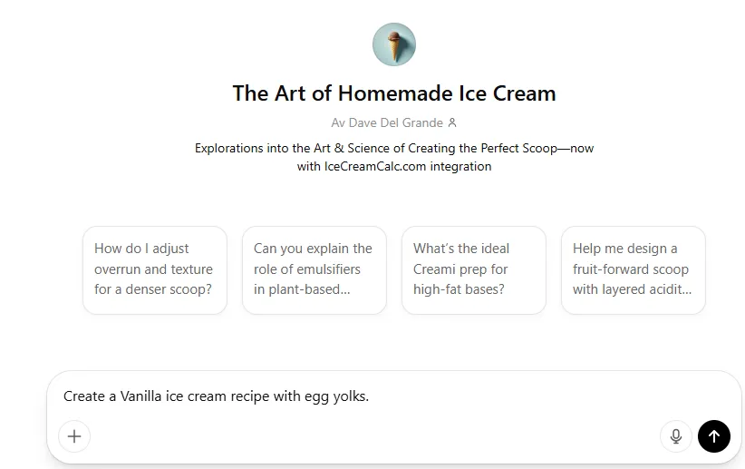 Screenshot: AI Meets Ice Cream Calc
