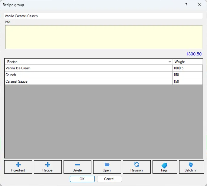 Screenshot: Edit RCPX Dialog