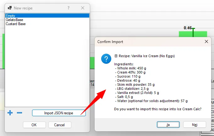 Screenshot: New Dialog