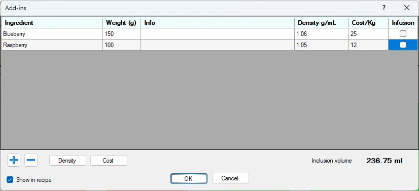 Screenshot: Addins Dialog